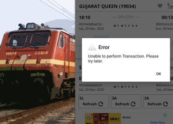 IRCTC: રેલ કનેક્ટ એપ અને વેબસાઇટનું સર્વર ડાઉન, ટિકિટ બુકિંગમાં મુસાફરોને મુશ્કેલી | irctc website s…