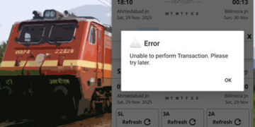 IRCTC: રેલ કનેક્ટ એપ અને વેબસાઇટનું સર્વર ડાઉન, ટિકિટ બુકિંગમાં મુસાફરોને મુશ્કેલી | irctc website s…