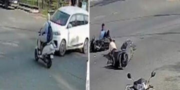 વડોદરામાં સમા મામલતદાર કચેરી ચાર રસ્તા અકસ્માતનો બ્લેક સ્પોટ બન્યો, ત્રણ દિવસમાં ત્રણ બનાવ | three i…