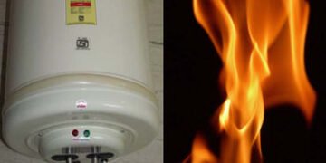 વડોદરામાં ગીઝરમાં શોર્ટ સર્કિટથી આગ લાગી | Fire breaks out in geyser due to short circuit in Vadodar…