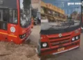 ‘હાથ ના કરેલા હૈયે વાગ્યા’: AMCએ ખોદેલા ખાડામાં જ AMTS બસ ફસાઈ, મુસાફરોની હાલત કફોડી! | AMTS bus get…
