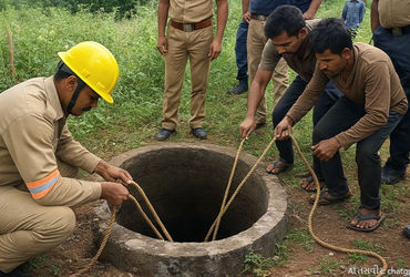 ભુજના કુકમા ગામ નજીક વાડીના ખુલ્લા બોરવેલમાં મજૂર ખાબક્યો, રેસ્ક્યૂ ઓપરેશન શરૂ | Kutch news Kukma vi…