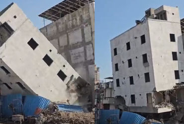 VIDEO: 5 સેકન્ડમાં 5 માળની બિલ્ડિંગ ધરાશાયી, દીવાલોમાં તિરાડો દેખાતા લોકો બહાર દોડી ગયા હતા | 5 stor…