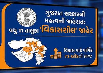 ગુજરાતના વધુ 11 તાલુકાને વિકાસશીલ જાહેર, સીએમએ દરેક માટે 3 કરોડની ગ્રાન્ટ ફાળવી | Gujarat Declares 1…