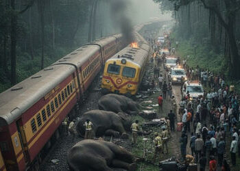 આસામમાં મોટી ટ્રેન દુર્ઘટના, રાજધાની એક્સપ્રેસની અડફેટે અનેક હાથીના મોત, 5 ડબા ખડી પડ્યાં