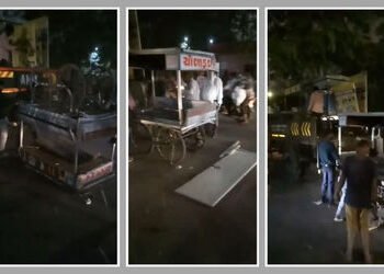 દબાણ હટાવવામાં AMCને ભારે ઉતાવળ: ડમ્પરમાં ઓવરલોડ લારીઓ વૃક્ષ સાથે અથડાઈ, માંડ માંડ બચ્યો યુવક | Over…