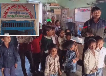 નસવાડીની રામાપ્રસાદી શાળામાં ‘રામરાજ્ય’: 53 બાળકો રઝળ્યા, ‘ગુલ્લીબાજ’ શિક્ષક બે દિવસથી ગાયબ | Teache…