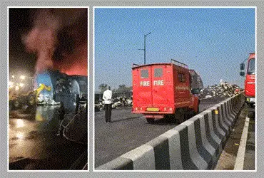 આણંદના વટામણ-તારાપુર હાઈવે પર બે ટ્રકો વચ્ચે અકસ્માત, ટક્કર બાદ બંને ટ્રકમાં વિકરાળ આગ લાગી | Anand …