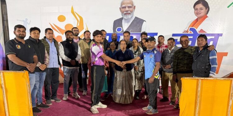 સાંસદ ખેલ મહોત્સવની મુલાકાત લેતું જામનગર બીજેપી નવનિયુકત શહેર સંગઠન