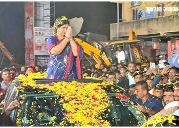 મહારાષ્ટ્રમાં ભાજપના દિગ્ગજ નેતાના હેલિકોપ્ટરમાં આવી ટેક્નિકલ ખામી, મોટી દુર્ઘટના ટળી | pankaja mund…
