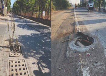 સાવધાન ! વડોદરા શહેરમાં તૂટેલા ગટરના ઢાંકણની સમસ્યા : વાહન ચાલકો પરેશાન | Problem of broken sewer li…