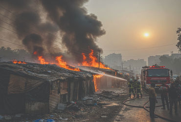 વડોદરાના વાઘોડિયા રોડના ઝૂંપડામાં આગ લાગતા પરિવારનો બચાવ, ઘરવખરીને નુકસાન | Family rescued after fir…