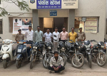 હાઇવે પર પાર્ક કરતા નોકરીયાતોના ટુવ્હીલર ચોરનાર પકડાયો,10 વાહનો કબજે | vehicle thief caught with 10 …