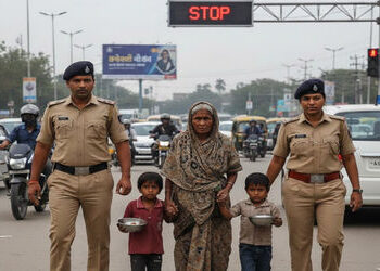 વડોદરામાં ટ્રાફિક સિગ્નલ પર બાળકો પાસે ભીખ મંગાવતી દાદી સામે પોલીસ ફરિયાદનો પહેલો કિસ્સો | First cas…