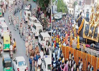 વડોદરામાં શિવજી કી સવારી, ભારત-પાક મેચ અને અમિત શાહના કાર્યક્રમો નિમિત્તે 5000 પોલીસ તૈનાત | 5000 po…
