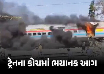 VIDEO: નવી દિલ્હીથી ચેન્નઈ જઈ રહેલી જીટી એક્સપ્રેસમાં લાગી આગ, જીવ બચાવવા કૂદીને ભાગ્યા મુસાફરો | Fi…