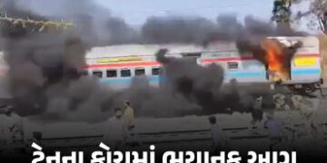 VIDEO: નવી દિલ્હીથી ચેન્નઈ જઈ રહેલી જીટી એક્સપ્રેસમાં લાગી આગ, જીવ બચાવવા કૂદીને ભાગ્યા મુસાફરો | Fi…
