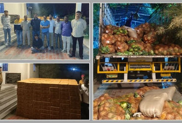 અમદાવાદ-માળિયા હાઈવે પર પોલીસના દરોડા, કોબીજ અને ભૂસાની આડમાં લઈ જવાતો દારૂનો મોટો જથ્થો ઝડપાયો | Ah…