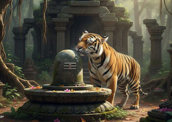 ક્યારેય આવી શિવભક્તિ જોઈ છે! મધ્યપ્રદેશમાં શિવલિંગ પર માથું ફેરવતા વાઘનો VIDEO વાઈરલ | Tiger was see…