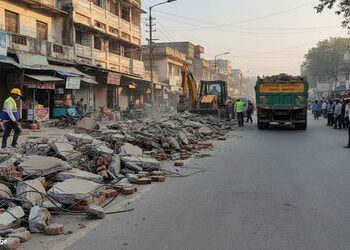 સોસાયટીના આંતરિક રસ્તા પરથી 30 જેટલા ઓટલા કોર્પોરેશન તોડી પાડ્યા ત્રણ ટ્રક ભરી માલ જપ્ત | Corporatio…