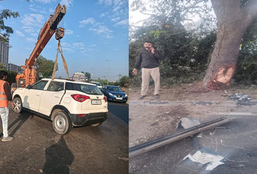 જીએસએફસી પાસે છેલ્લી ઘડીએ ચેતવણીનું બોર્ડ જોઈ કાર ચાલકે ઝાડ સાથે કાર અથાડી, વૃદ્ધનું મોત | Vadodara …