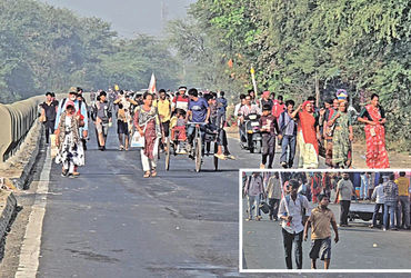 અમદાવાદથી ખાત્રજ, મહેમદાવાદ થઇને પદયાત્રિકો ડાકોર તરફ રવાના | Hikers leave for Dakor from Ahmedabad …