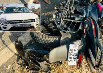 આણંદ: જંત્રાલ-વિરસદ રોડ પર કાર અને બાઈક વચ્ચે અકસ્માત, બાળકી સહિત બેના મોત | Anand Accident: Car Hit…