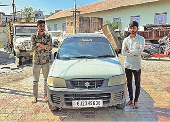 પ્રેસ લખેલા બોર્ડ વાળી એક કારમાંથી વિદેશી દારૂના જથ્થા સાથે 2 ઝડપાયા | 2 arrested with foreign liquo…