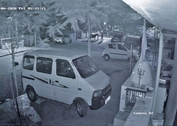 નડિયાદ શહેરના પીજ રોડ ઉપર રાત્રિના પશુની તસ્કરીનો પ્રયાસ સીસીટીવીમાં કેદ | Attempted animal smugglin…