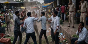 વડોદરા: ખંડેરાવ માર્કેટમાં ધૂળ ઉડતા વેપારીઓ વચ્ચે છૂટા હાથની મારામારી | Vadodara: Scuffle Breaks Out…