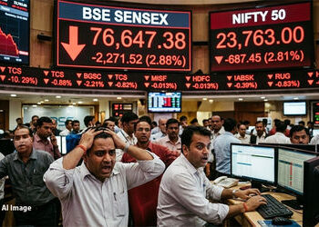 યુદ્ધને કારણે શેરબજારમાં ફફડાટ, સેન્સેક્સ 2200 પોઈન્ટથી વધુ તૂટ્યો, નિફ્ટી પણ ધરાશાયી | Sensex Falls…