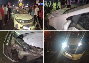 વડોદરામાં અમિત નગર સર્કલ પાસે પિતાની કાર લઈ નીકળેલા સગીરે બાઈક સવાર દંપતિ અને ટેમ્પાને ટક્કર મારી | …