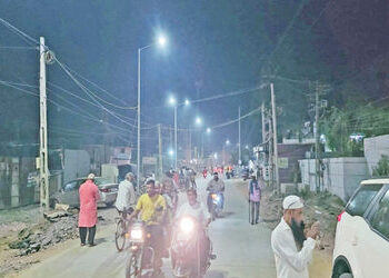 મરીડા ભાગોળથી રિંગ રોડ સુધીના માર્ગ પર રૂ. 36 લાખના ખર્ચે નવી સ્ટ્રીટ લાઈટ | New street lights at a …