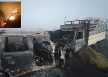 ભાણ ખોખરીના પાટિયા પાસે પીકઅપવાન અને કાર અથડાતાં યુવાનનું મોત, બે ઘાયલ | A young man died two injure…