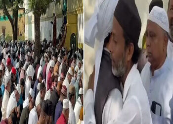 વડોદરામાં ઈદની ઉત્સાહભેર ઉજવણી : મુસ્લિમ બિરાદરોએ સામૂહિક નમાઝ પઢી ખુદાની બંદગી કરી | Eid celebrated…