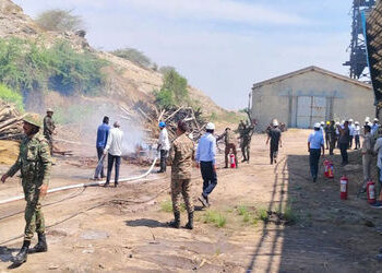 ધ્રાંગધ્રાની ખાનગી કંપનીમાં ભીષણ આગની મોકડ્રિલ