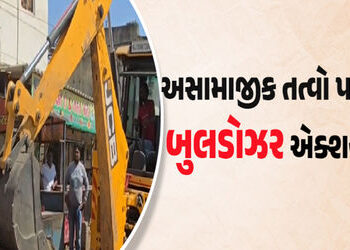 મહિલા બુટલેગર સહિત પાંચ અસામાજિક તત્વોના મકાન પર બુલડોઝર ફરી વાળ્યા | Bulldozers again targeted the …