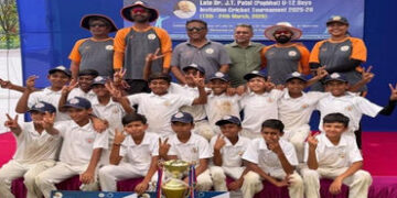 અન્ડર-12 ક્રિકેટ ટૂર્નામેન્ટમાં કમ્બાઇન્ડ ડિસ્ટ્રિક્ટ ચેમ્પિયન : મંત્રા બારોટ અને ફિઝાન ઉમટિયા ઝળક્ય…