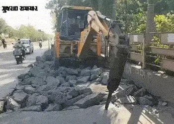 અમરેલીમાં 3 મહિના પહેલા બનાવેલો 150 મીટર સીસી રોડ તોડવો પડ્યો, ટેસ્ટિંગમાં પોલ ખુલી | Newly Built CC…