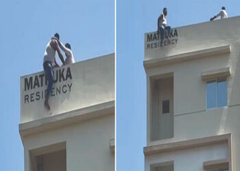 પત્ની હેરાન કરે છે, નજીક આવશો તો કુદી પડીશ..! કોમ્પ્લેક્સ પર ચડી ગયેલા યુવકના રેસ્ક્યુ માટે હાઈ વૉલ્…