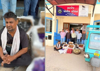 અમદાવાદ: સરખેજમાં પાર્સલની આડમાં ચાલતું દારૂનું નેટવર્ક ઝડપાયું, 4,401 બોટલો સાથે રાજસ્થાનના શખસની ધ…