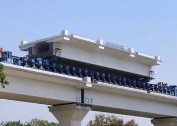 બુલેટ ટ્રેન પ્રોજેક્ટ : પીલરો પર તોતિંગ વજનના ગર્ડરો મૂકવા આધુનિક ટેકનોલોજીનો ઉપયોગ | Bullet Train P…