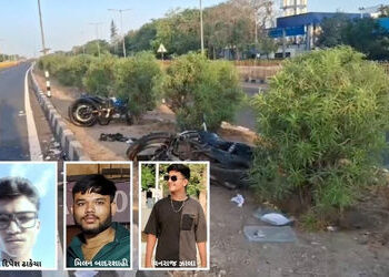 પોરબંદરમાં વહેલી સવારે ગમખ્વાર અકસ્માત, બે બાઈક વચ્ચેની ટક્કરમાં ચાર યુવાનોના મોત | Porbandar Airpor…