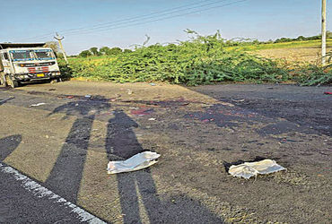 રાજબાઇ માતાજીના મંદિરે પદયાત્રિકોનો સંઘ પહોંચે તે પહેલાં અકસ્માત નડયો | An accident occurred before …