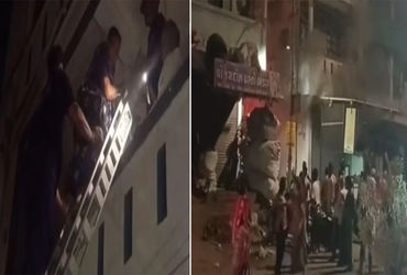 માંજલપુરની પ્રોવિઝન સ્ટોરમાં મોડી રાત્રે આગ, સિનિયર સિટીઝન દંપતીનું રેસ્ક્યુ | Fire breaks out in Ma…