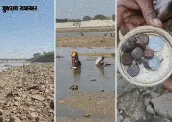 સાબરમતી ખાલી થતાં જ ‘ખજાના’ની શોધ: એક તરફ ગંદકી અને ખંડિત મૂર્તિઓ, બીજી તરફ મળ્યા રાજાશાહી વખતના સિક…