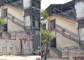 વડોદરાની વધુ એક ગાયકવાડી ઇમારત ભયજનક બની, જુના સરકારવાડાનું ભાગ ધરાશાયી | Another Gaekwadi building …