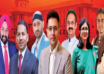 ભાજપનું મેગા ઓપરેશન : આપના સાત સાંસદોને કેસરી ખેસ | BJP’s mega operation: Saffron sashes for seven A…