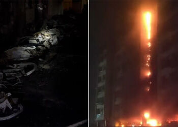 વડોદરાની વાઘોડિયા ચોકડી નજીક બહુમાળી રહેણાંક બિલ્ડિંગમાં આગ લાગતા જીવ બચાવવા લોકો ટેરેસ પર ચડી ગયા |…