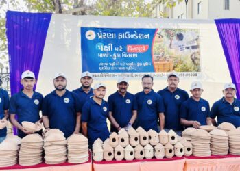 જીવદયા : અસહ્ય ગરમીમાં ઠેર ઠેર પાણીના કુંડા અને માળા વિતરણ ‘પક્ષી બચાવો’ અભિયાન છેડાયું